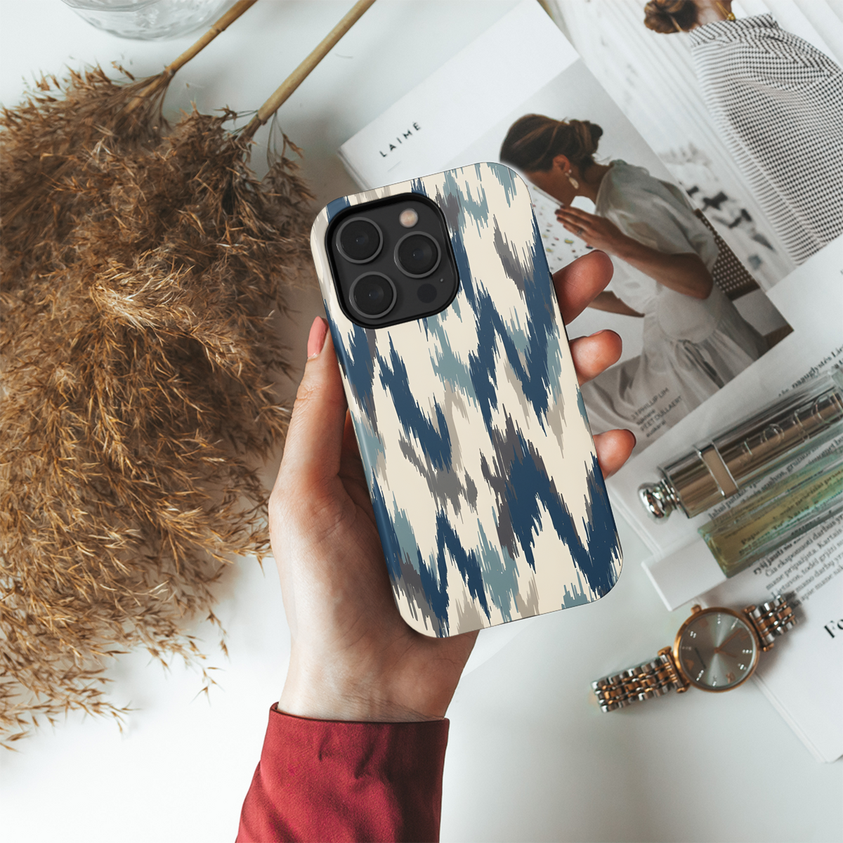 Ethnic Ikat Abstract Phone Case iPhone Samsung Cover Pixel 2465 - Image 4