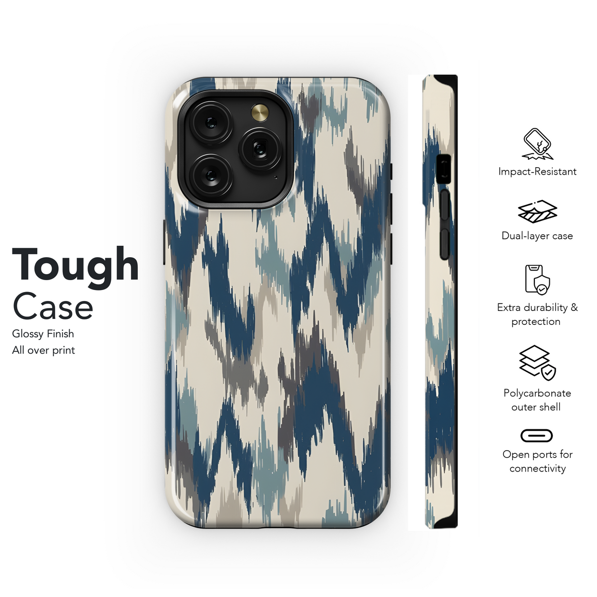 Ethnic Ikat Abstract Phone Case iPhone Samsung Cover Pixel 2465 - Image 6