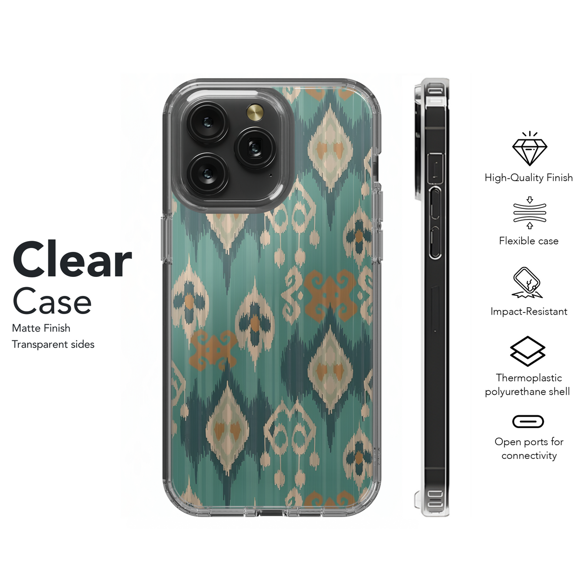 Ethnic Ikat Phone Case iPhone Samsung Cover Pixel 3794 - Image 8