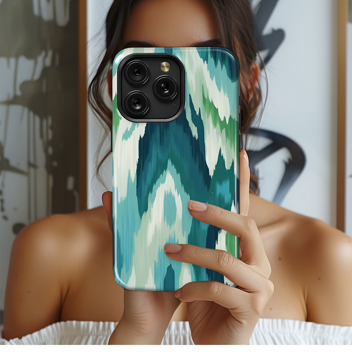 Ethnic Ikat Phone Case iPhone Samsung Cover Pixel 3796 - Image 2