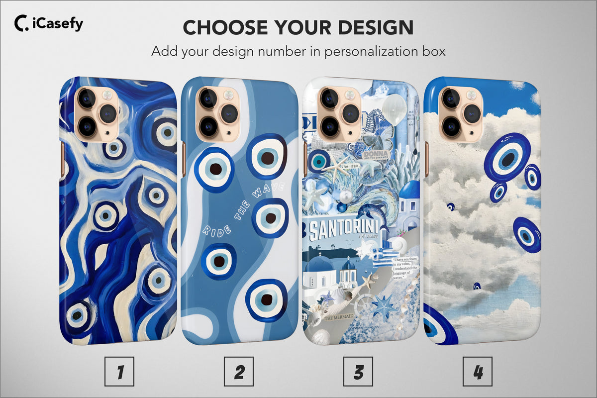 Evil Eye Phone Case Luck All Seeing Eye Collage Cover - Image 1