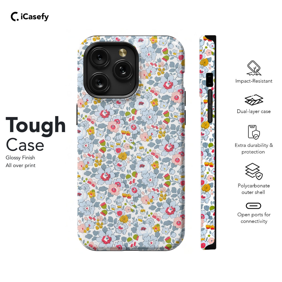 Exquisite Floral Phone Case Flower Aesthetic Pattern Spring Cover - Image 6