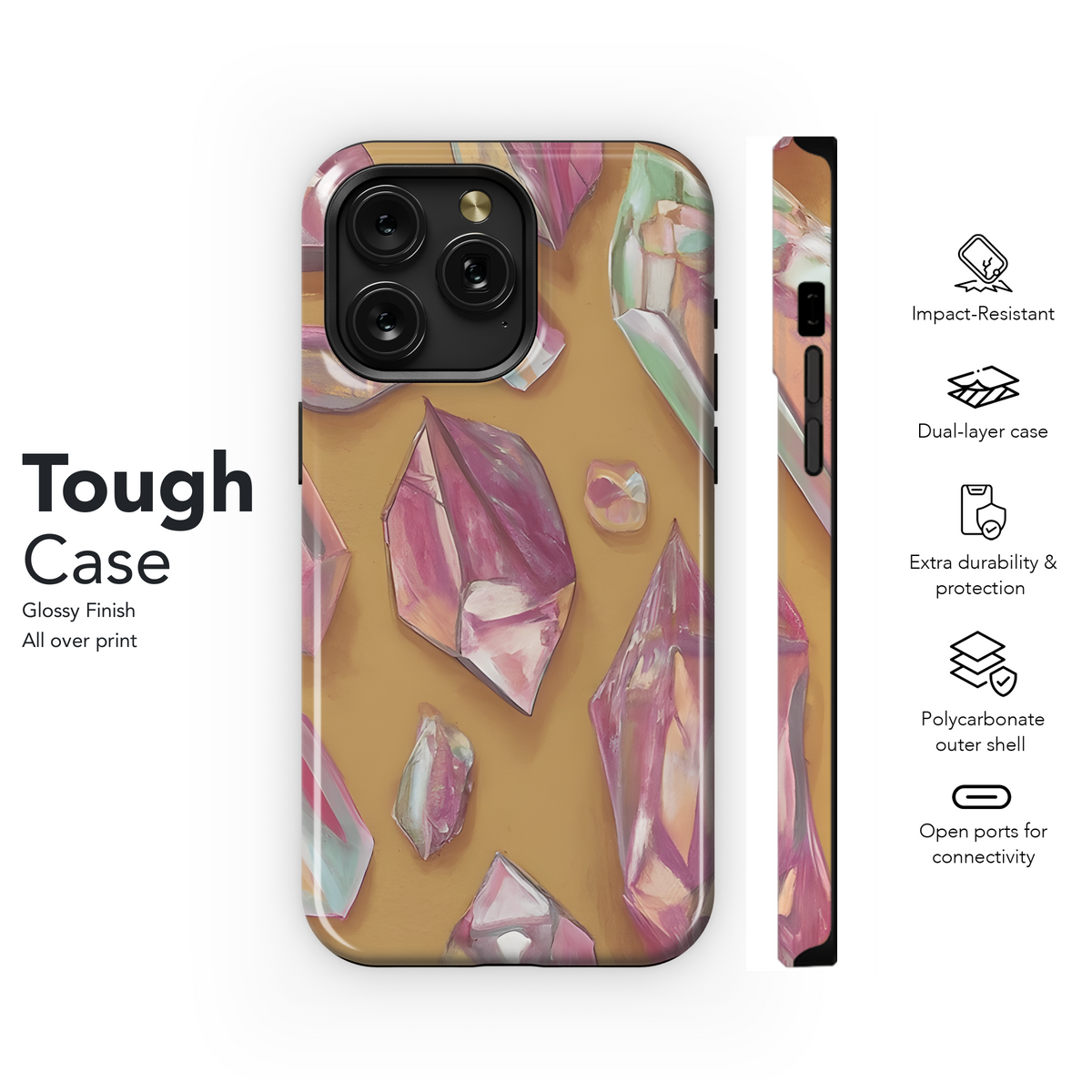 Faceted Crystals Phone Case iPhone Samsung Cover Pixel 3430 - Image 6