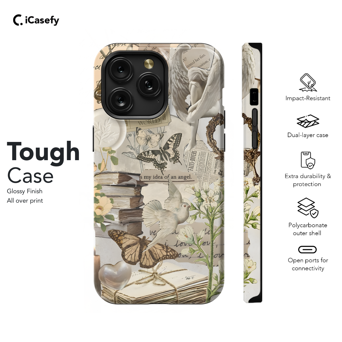 Fairycore Aesthetic Cottagecore Angel Collage Phone Case iPhone Samsung Cover Pixel 702 - Image 5