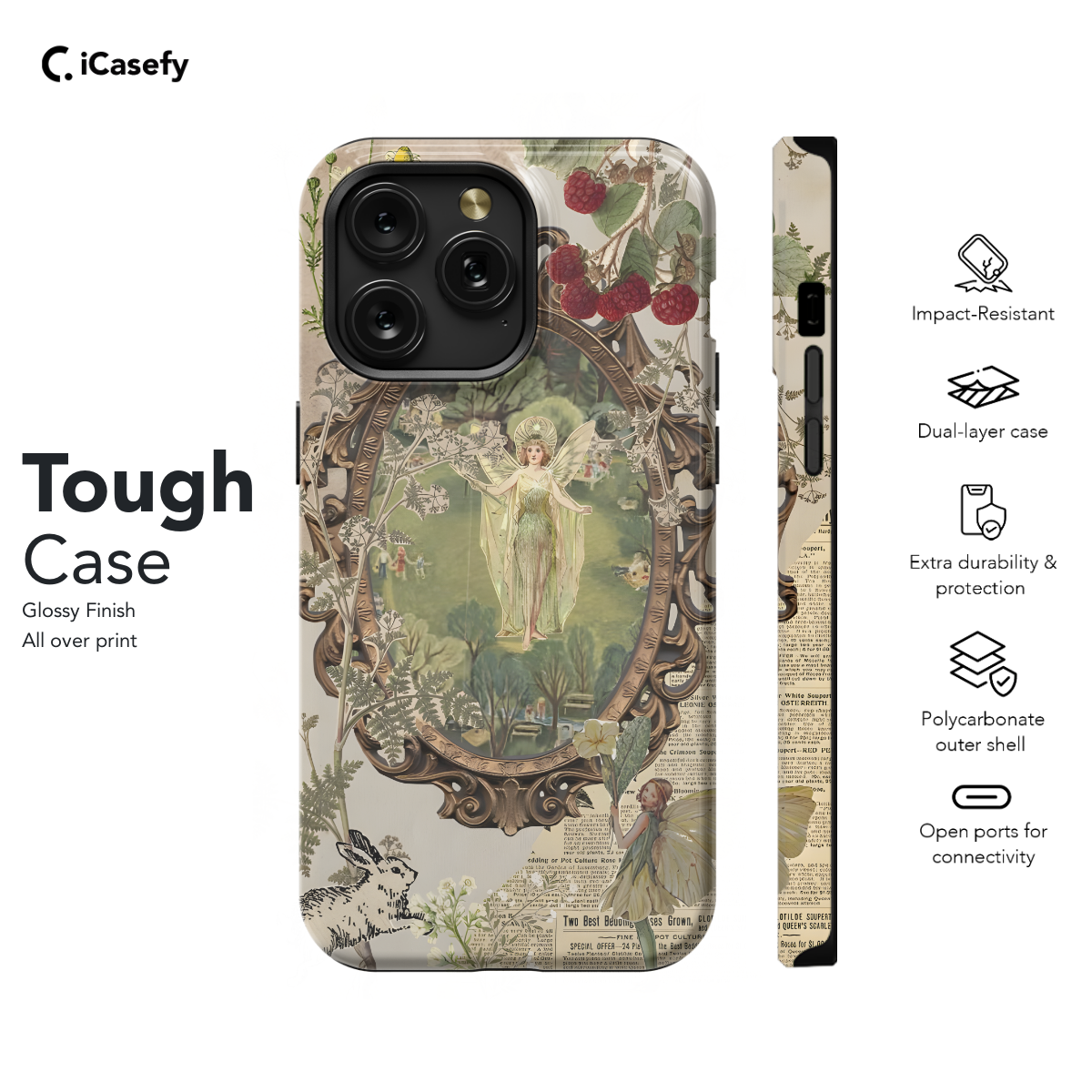 Fairycore Aesthetic Cottagecore Angel Collage Phone Case iPhone Samsung Cover Pixel 706 - Image 5