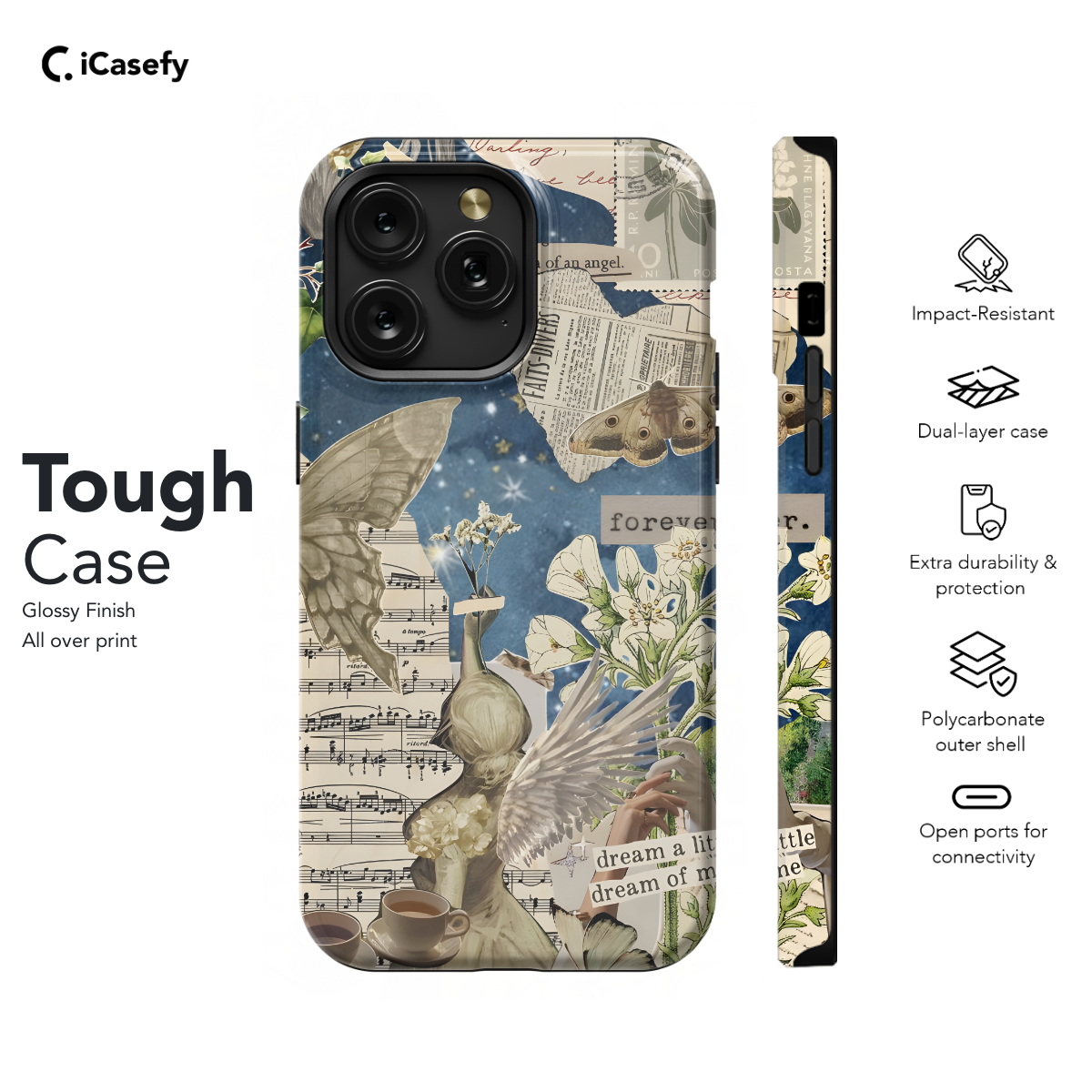 Fairycore Aesthetic Cottagecore Angel Collage Phone Case iPhone Samsung Cover Pixel 708 - Image 5