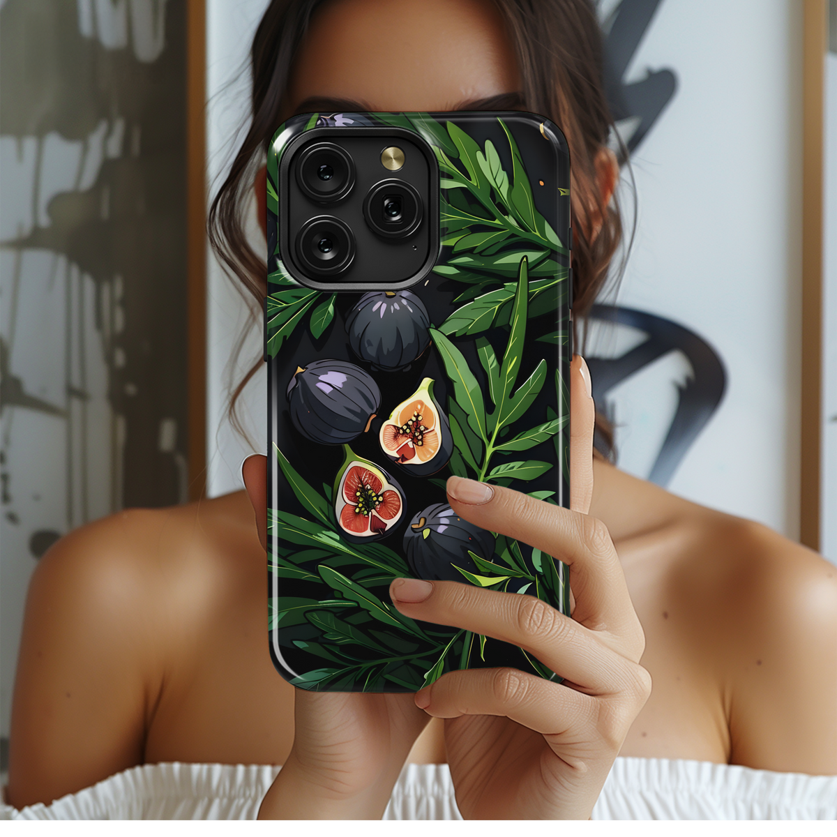 Figs & Leaves Pattern
 Phone Case iPhone Samsung Cover Pixel 4248 - Image 2