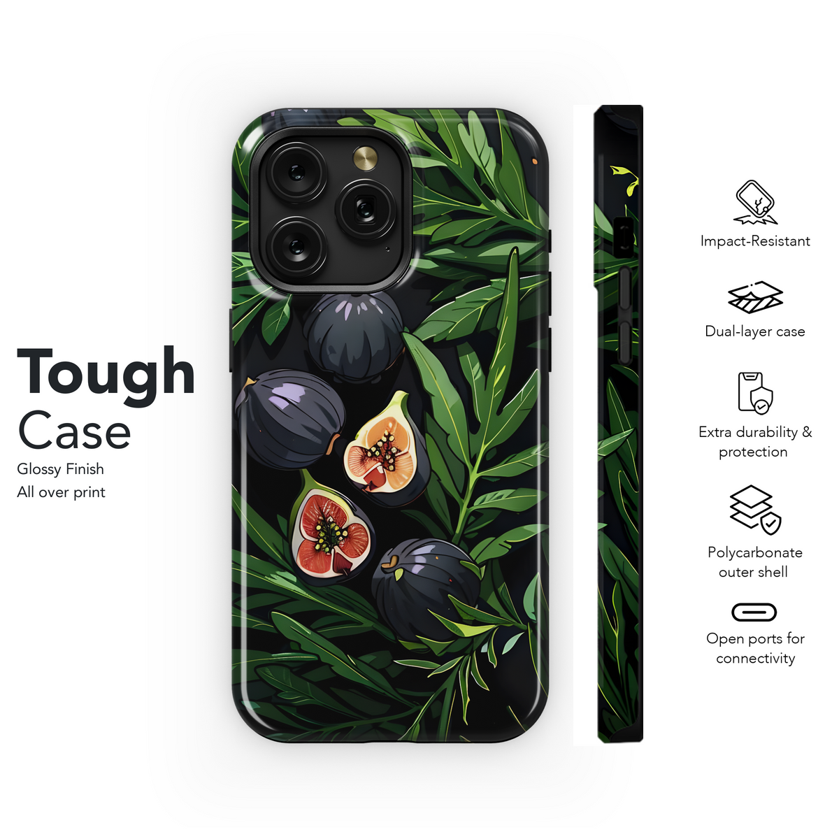 Figs & Leaves Pattern
 Phone Case iPhone Samsung Cover Pixel 4248 - Image 6