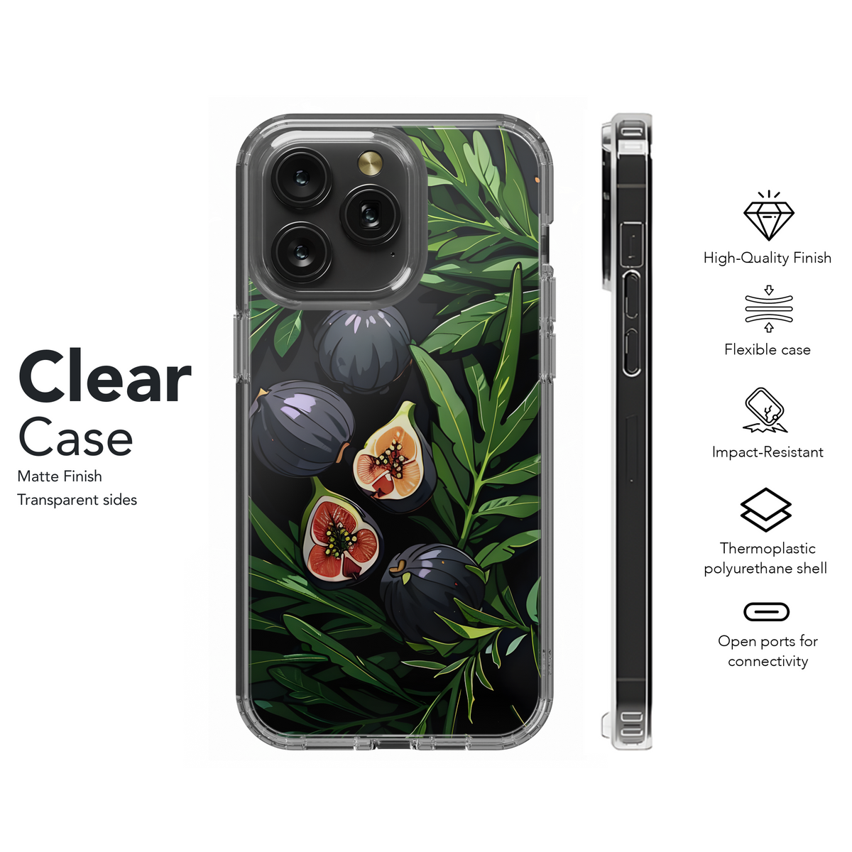 Figs & Leaves Pattern
 Phone Case iPhone Samsung Cover Pixel 4248 - Image 8