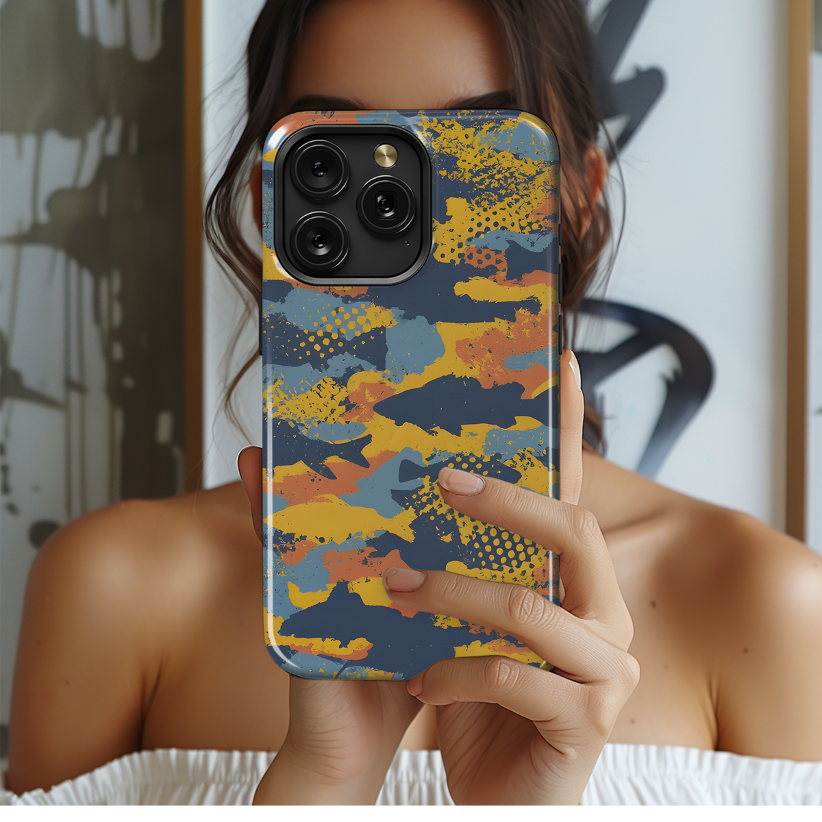 Fish Camouflage Phone Case iPhone Samsung Cover Pixel 3450 - Image 2