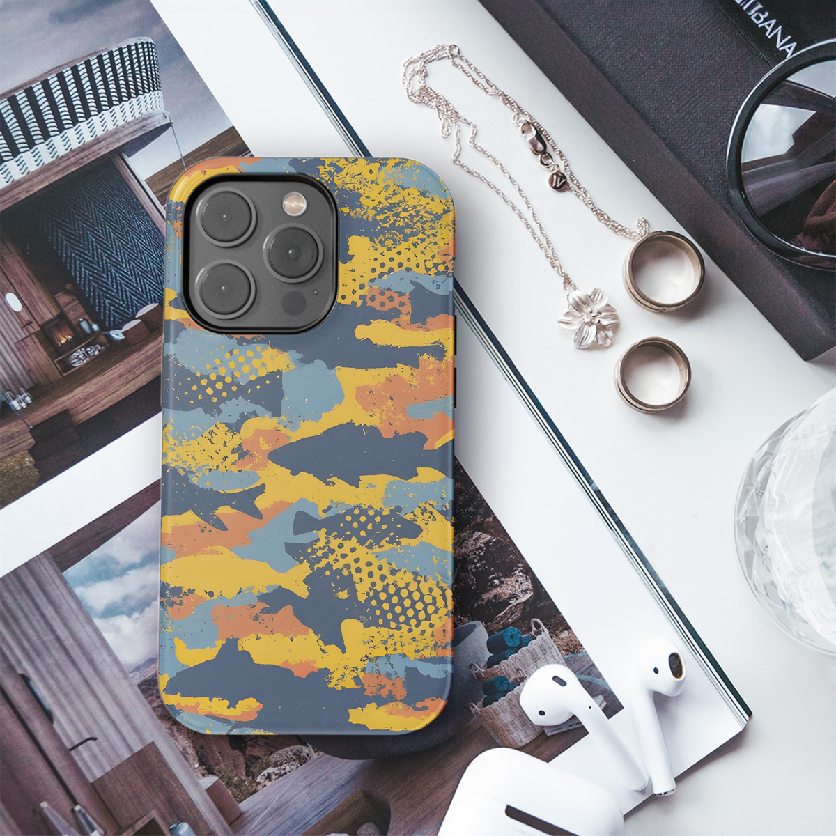 Fish Camouflage Phone Case iPhone Samsung Cover Pixel 3450 - Image 3