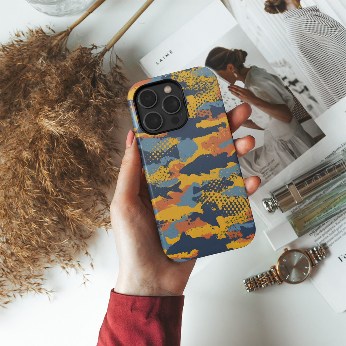 Fish Camouflage Phone Case iPhone Samsung Cover Pixel 3450 - Image 4