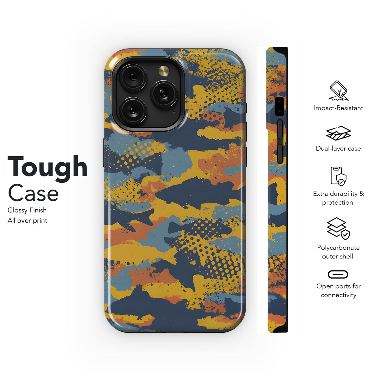 Fish Camouflage Phone Case iPhone Samsung Cover Pixel 3450 - Image 6