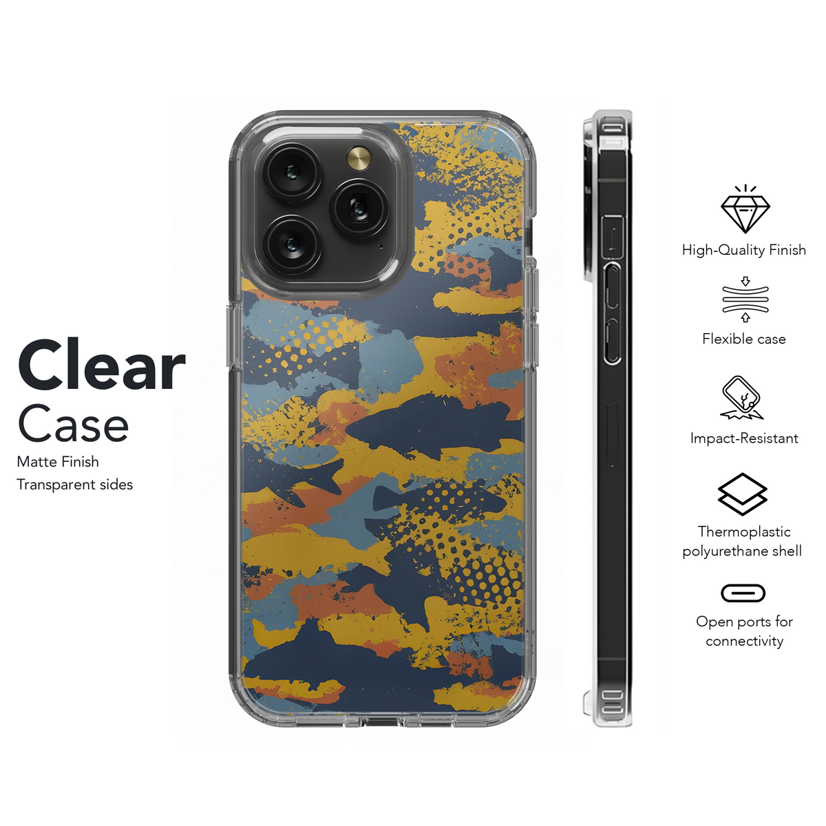 Fish Camouflage Phone Case iPhone Samsung Cover Pixel 3450 - Image 8