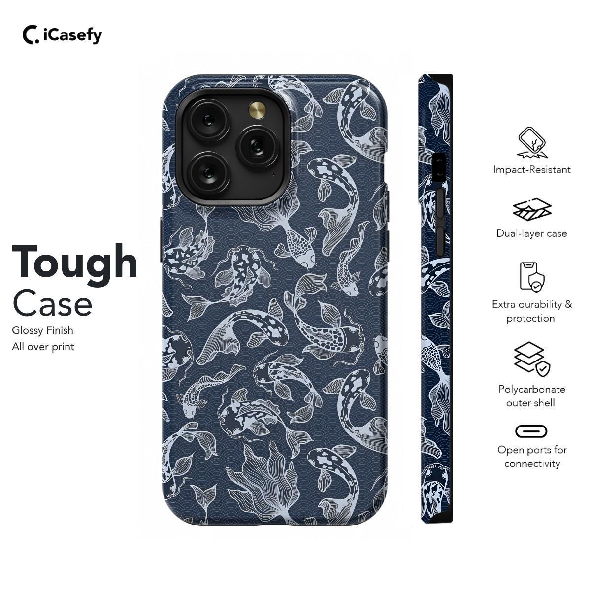 Fish pattern Phone Case iPhone Samsung Pixel & More 142 - Image 5