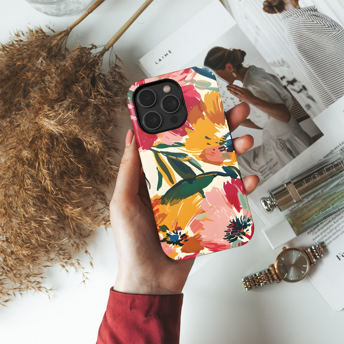 Floral abstract grunge pattern seamless Phone Case iPhone Samsung Cover Pixel 2434 - Image 4