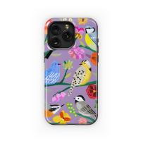 Floral Birds on Lavender Phone Case iPhone Samsung Cover Pixel 5048 - Image 1