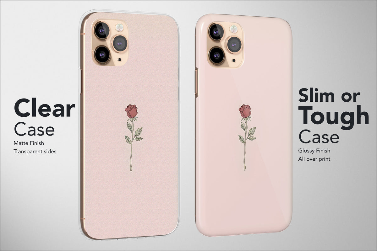 Floral Boho Minimalist Phone Case Rose Simple Line Art Cover For - Image 5