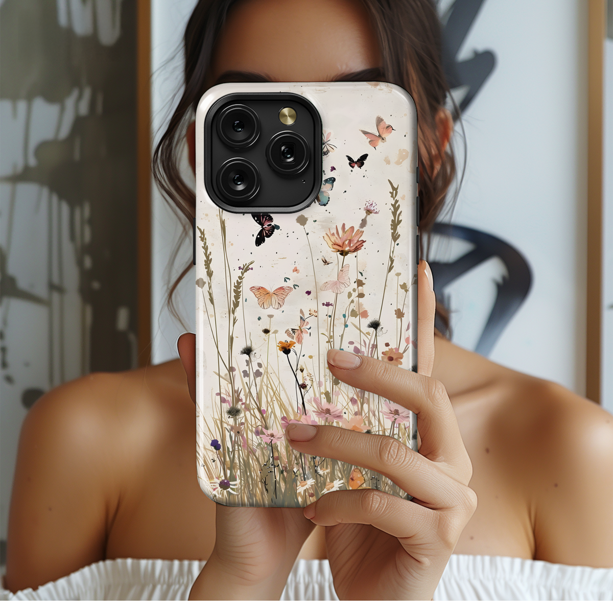 Floral Butterfly Meadow
 Phone Case iPhone Samsung Cover Pixel 4139 - Image 2