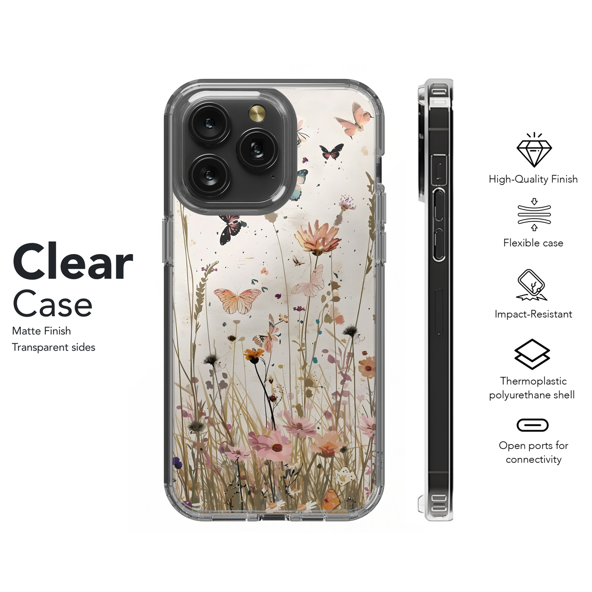 Floral Butterfly Meadow
 Phone Case iPhone Samsung Cover Pixel 4139 - Image 8