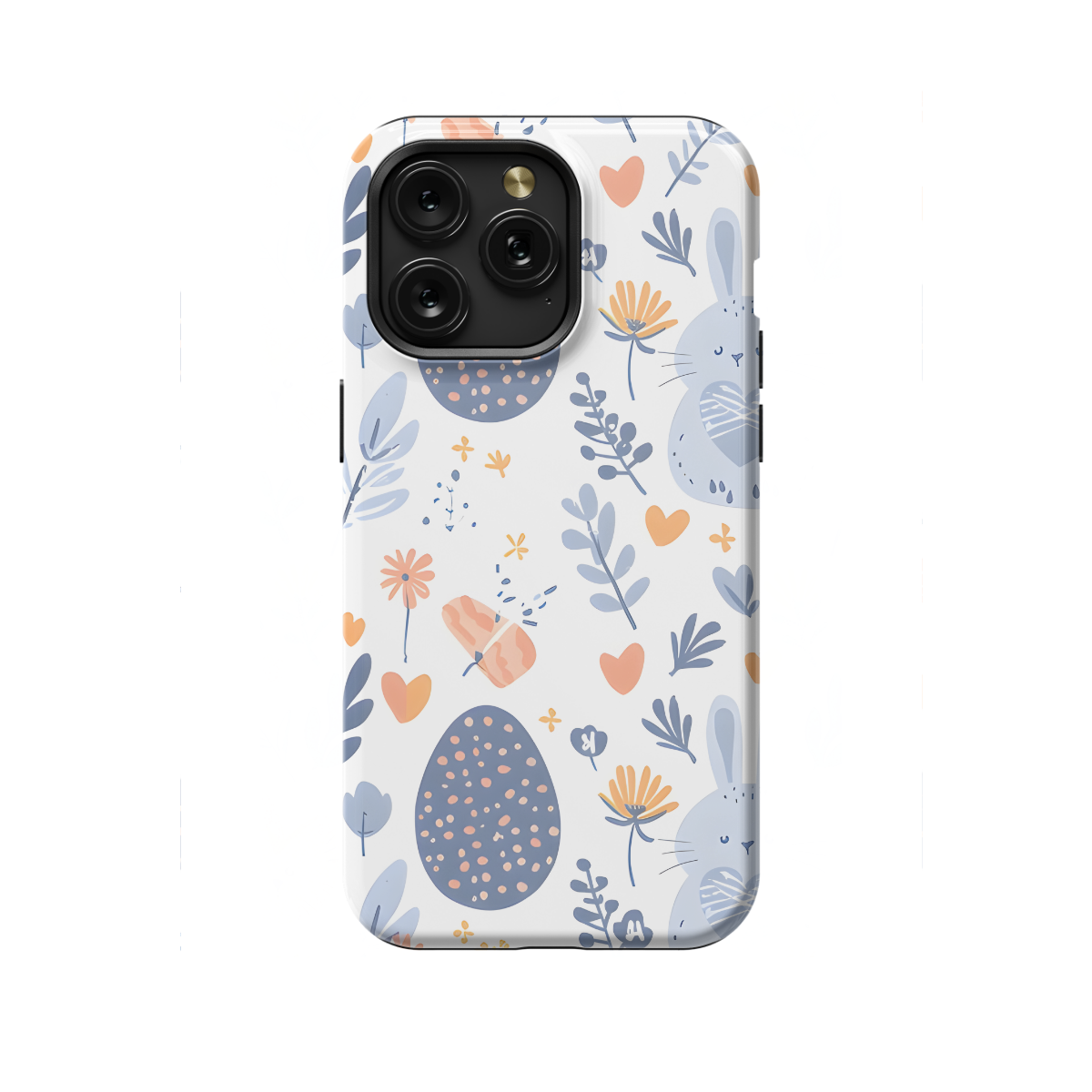 Floral Cute Pastel Easter Eggs Bunnies Phone Case iPhone Samsung Cover Pixel 1151 - Image 1