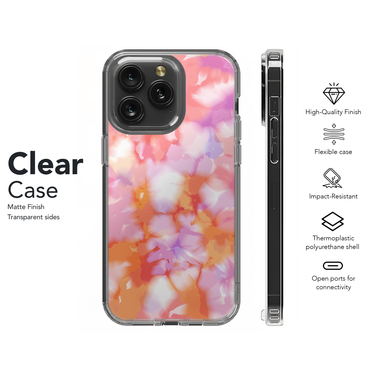 Floral Gradient Tie Dye Phone Case iPhone Samsung Cover Pixel 3825 - Image 8