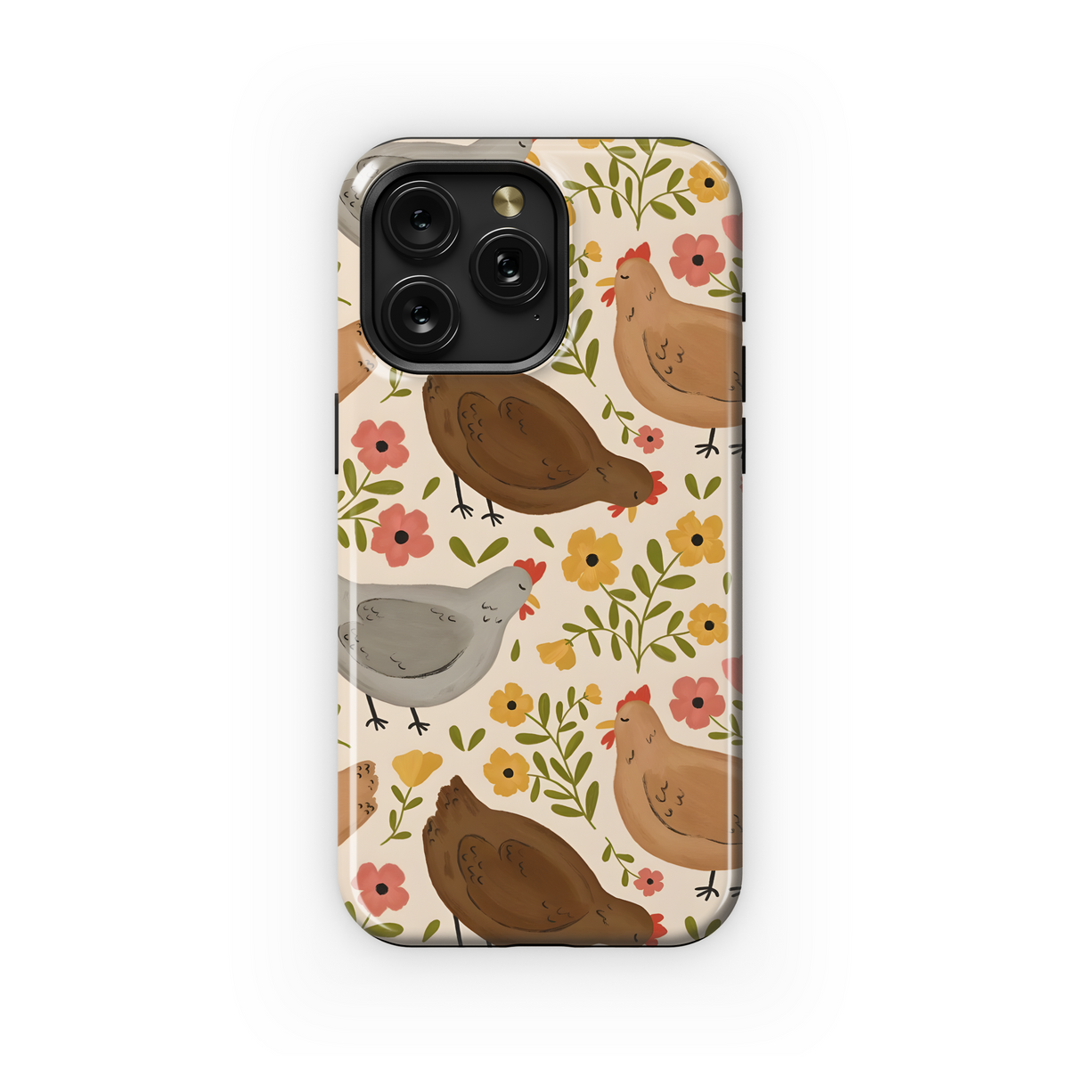 Floral Hen Pattern
 Phone Case iPhone Samsung Cover Pixel 4241 - Image 1