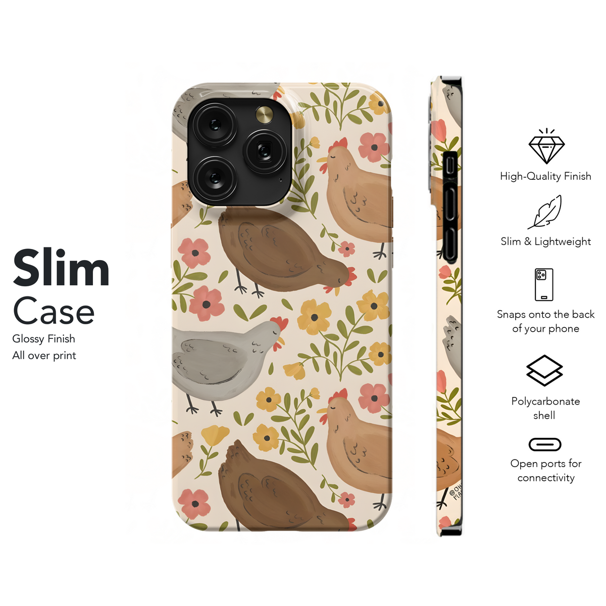 Floral Hen Pattern
 Phone Case iPhone Samsung Cover Pixel 4241 - Image 7