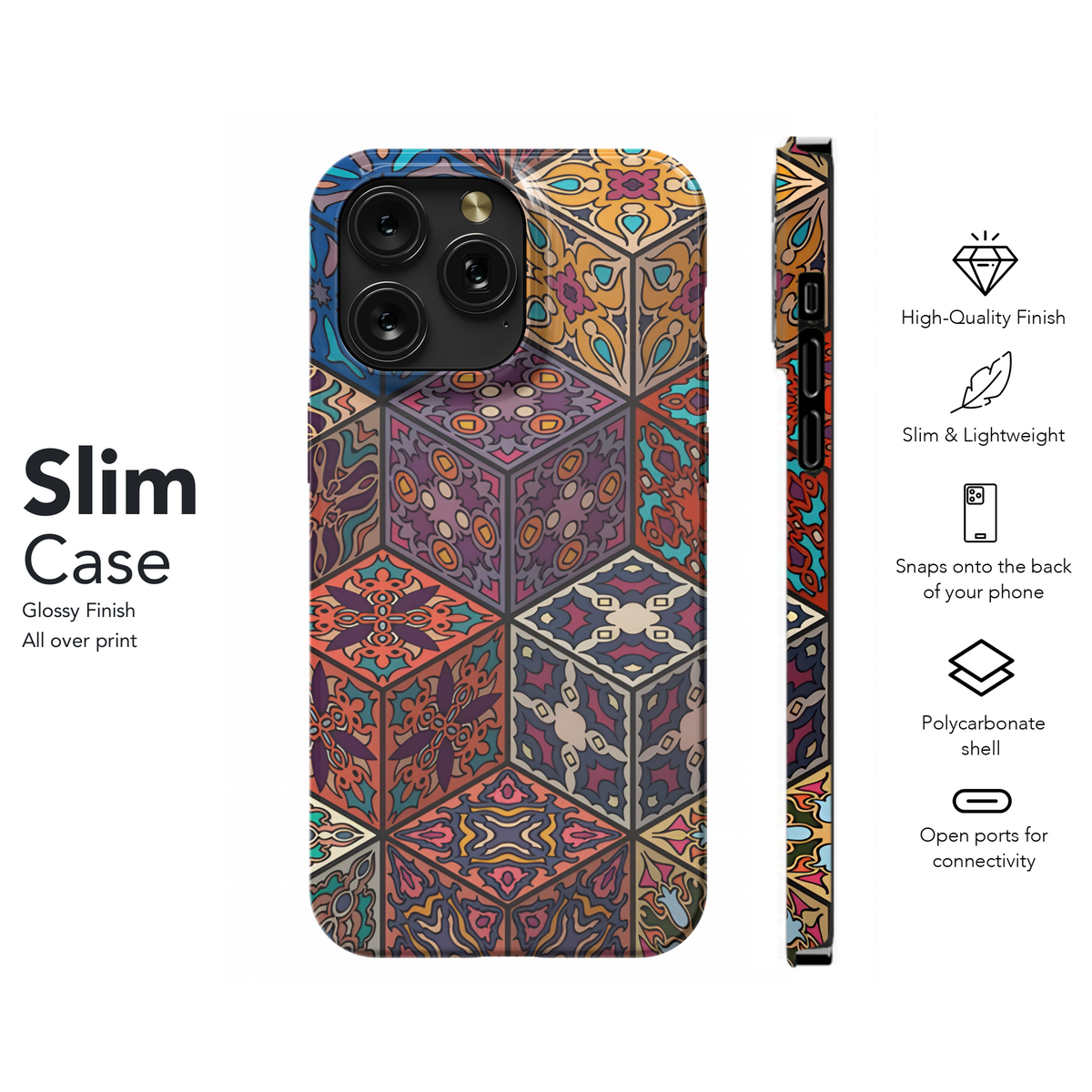 Floral Mandala Phone Case iPhone Samsung Cover Pixel 2590 - Image 7