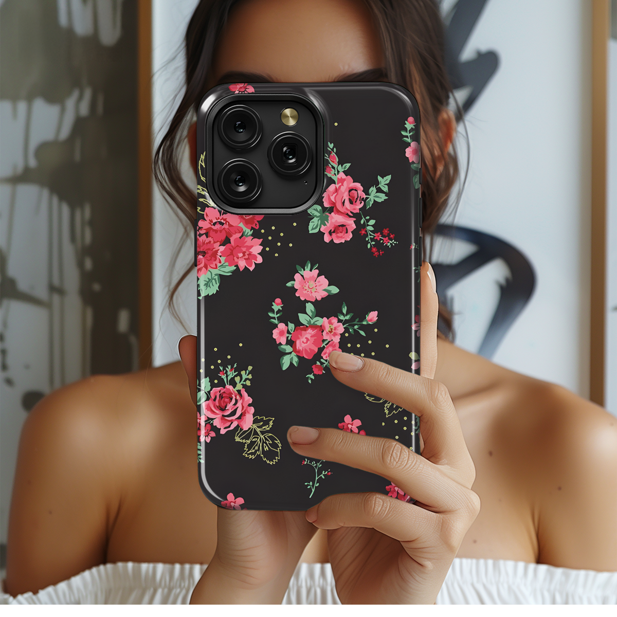 Floral Motif Phone Case iPhone Samsung Cover Pixel 3184 - Image 2