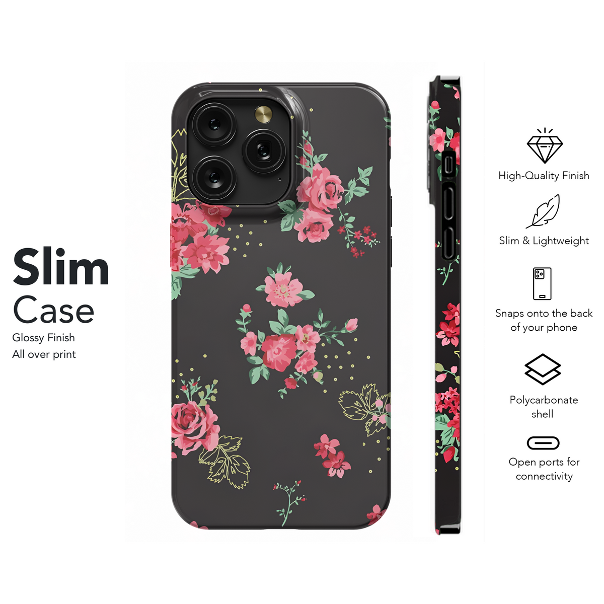 Floral Motif Phone Case iPhone Samsung Cover Pixel 3184 - Image 7