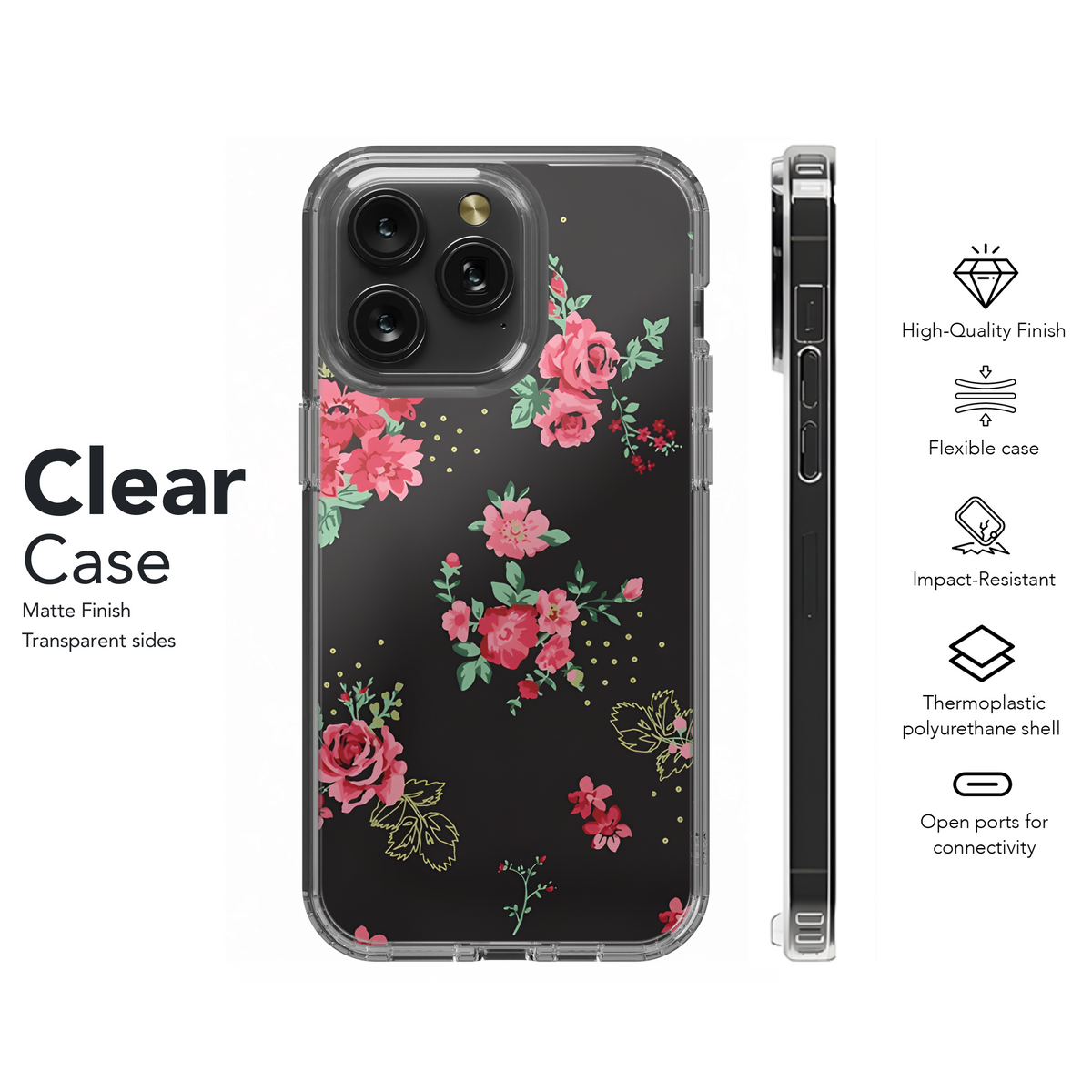 Floral Motif Phone Case iPhone Samsung Cover Pixel 3184 - Image 8