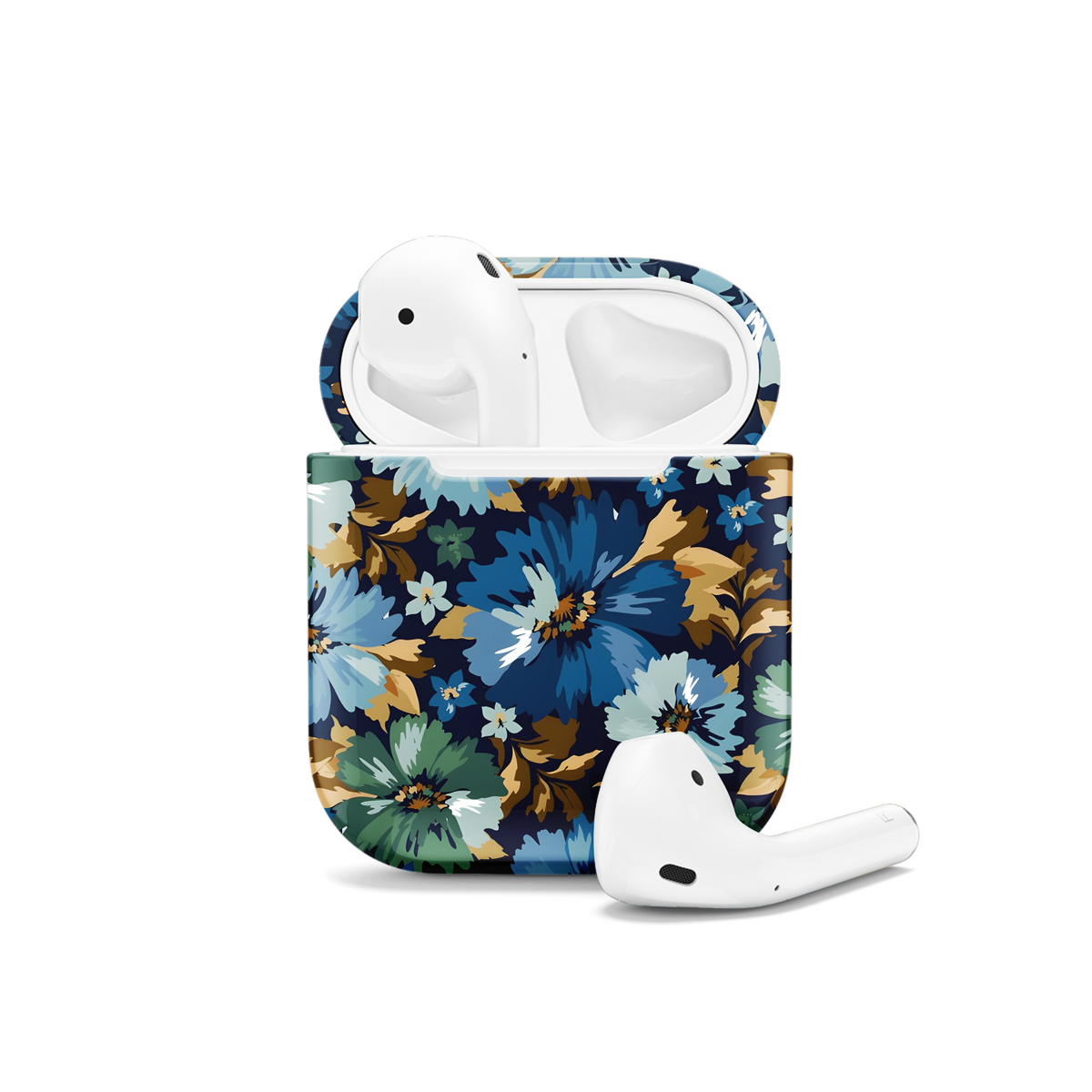 Floral Pattern Spring Fall Meadow AirPods Case AirPods Pro AirPods Pro 2 AirPods 3 AirPods 2 Glossy 2366 - Image 1