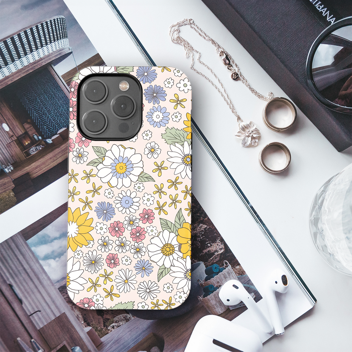 Floral seamless pattern boho Phone Case iPhone Samsung Cover Pixel 2483 - Image 3