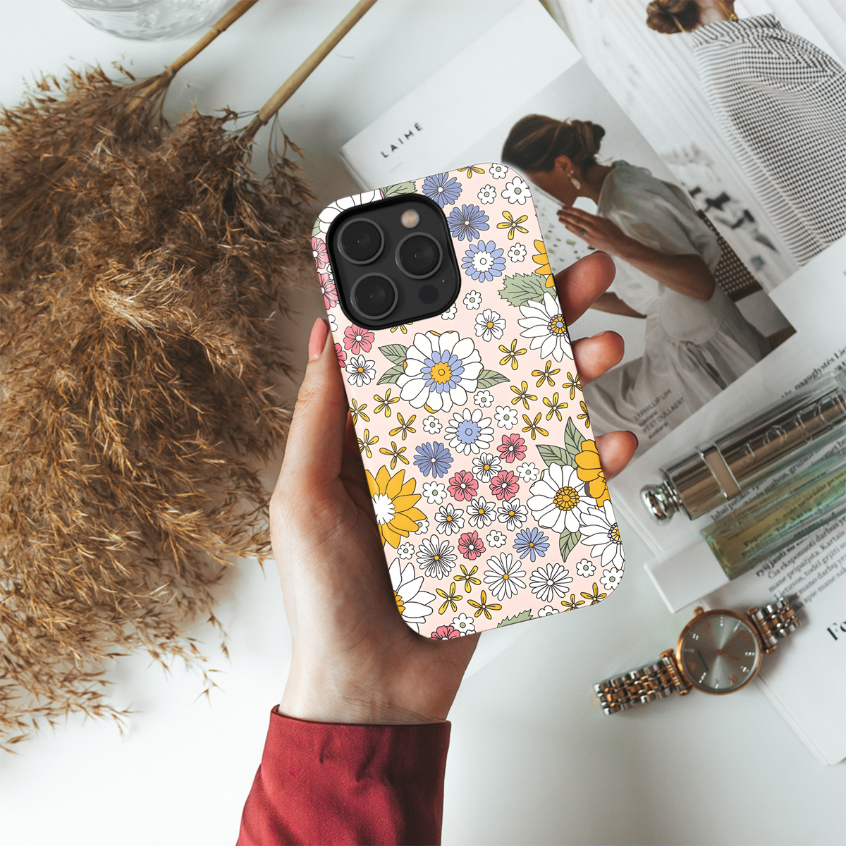 Floral seamless pattern boho Phone Case iPhone Samsung Cover Pixel 2483 - Image 4