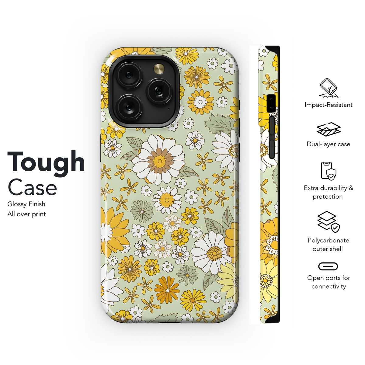 Floral Vintage Boho Phone Case iPhone Samsung Cover Pixel 2477 - Image 6