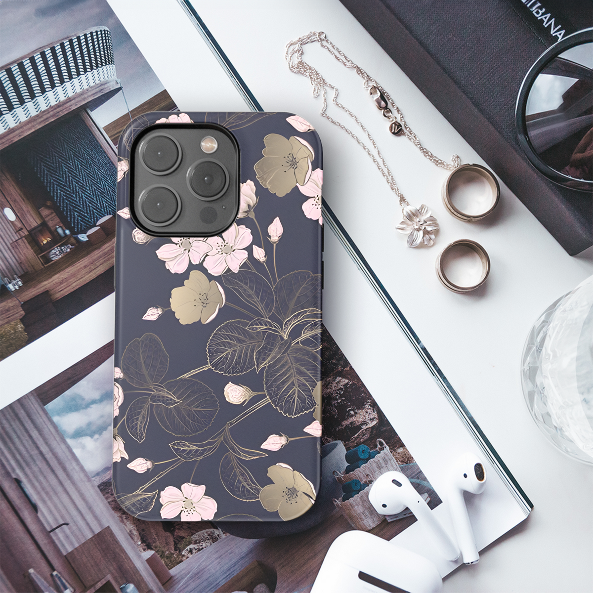 Floral Vintage Phone Case iPhone Samsung Cover Pixel 2512 - Image 3