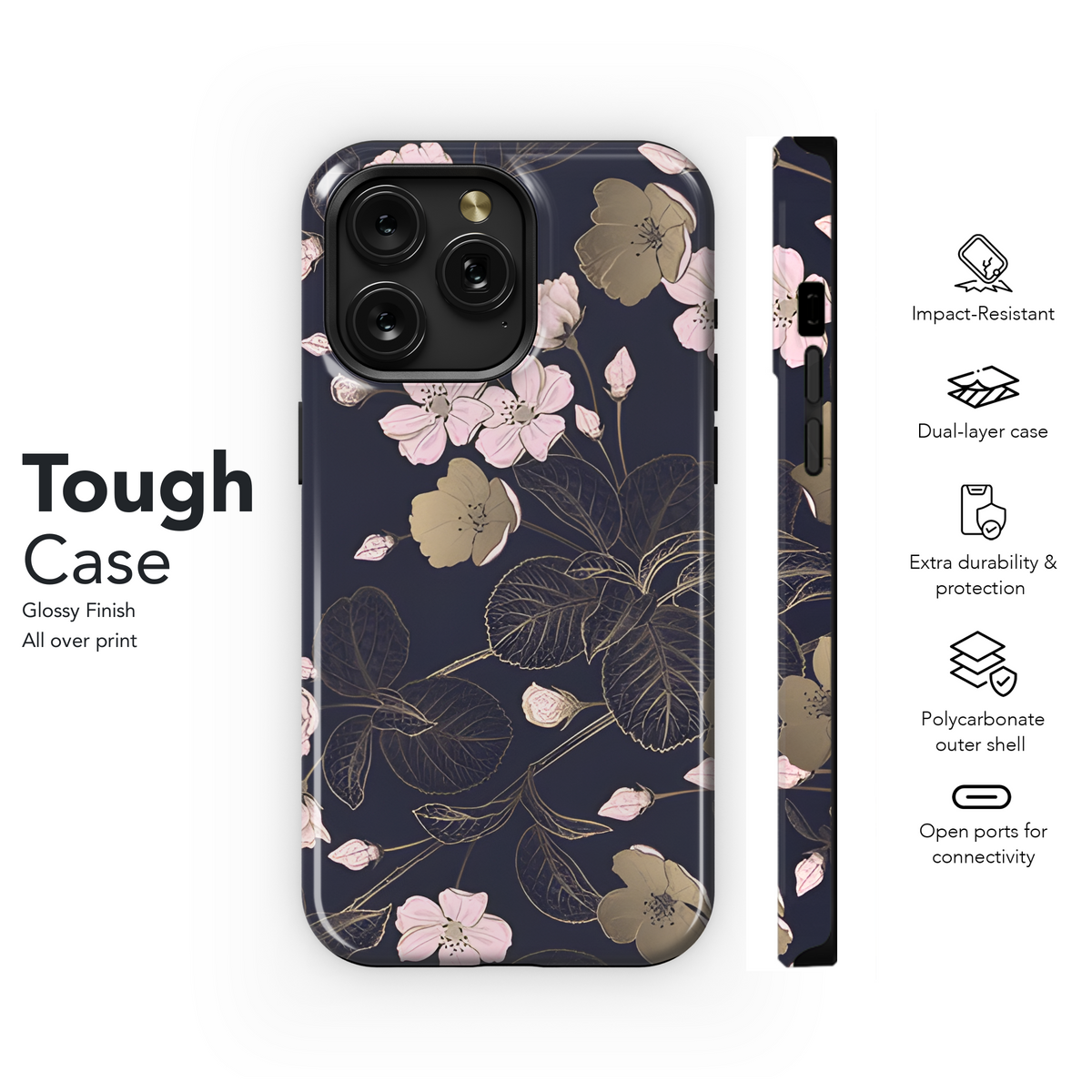 Floral Vintage Phone Case iPhone Samsung Cover Pixel 2512 - Image 6