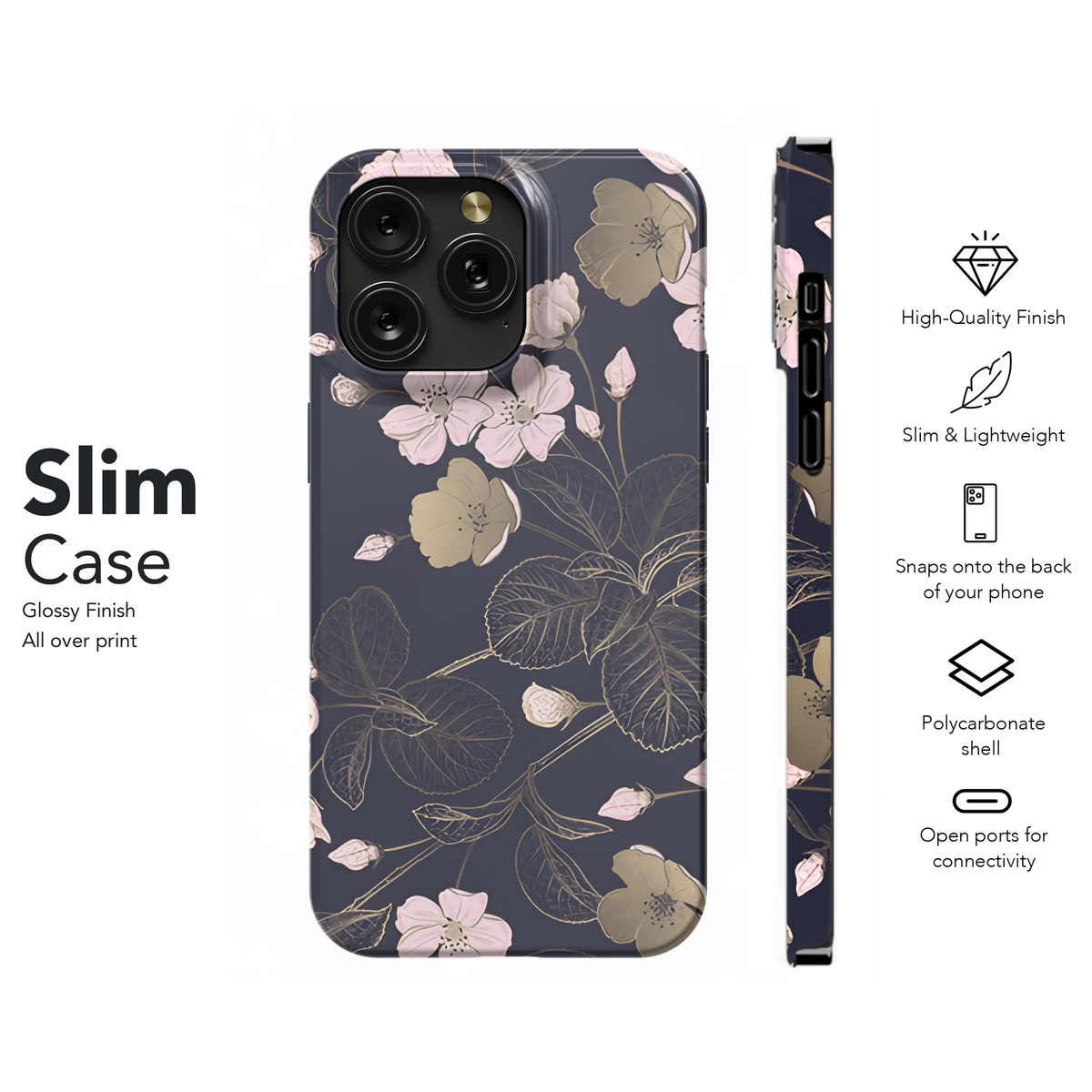 Floral Vintage Phone Case iPhone Samsung Cover Pixel 2512 - Image 7