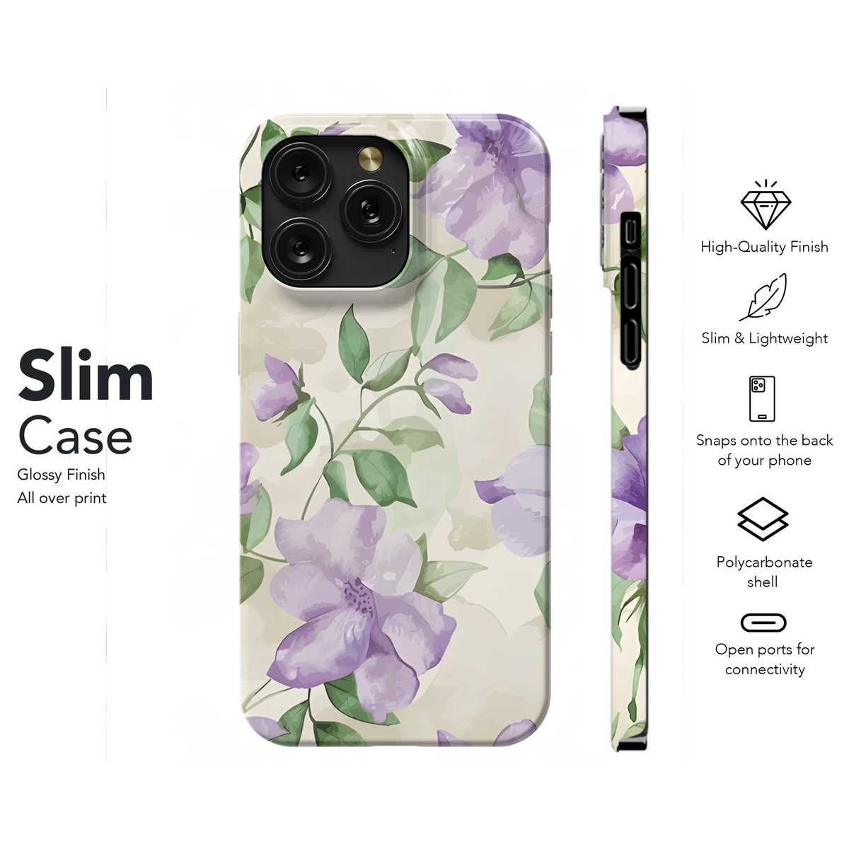 Floral Watercolor Pattern Beauty Phone Case iPhone Samsung Cover Pixel 2307 - Image 7