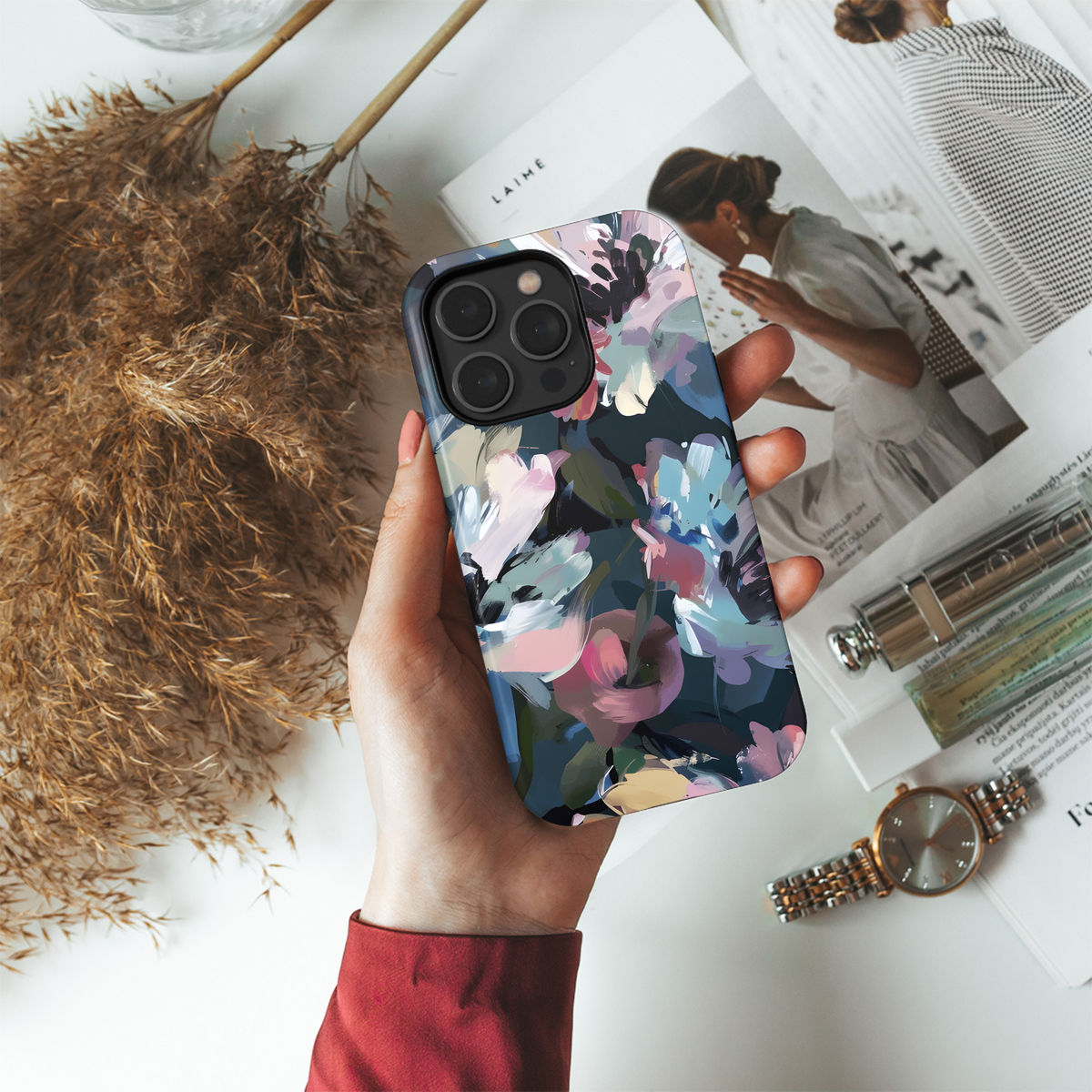 Floral Watercolor Pattern Phone Case iPhone Samsung Cover Pixel 2458 - Image 4