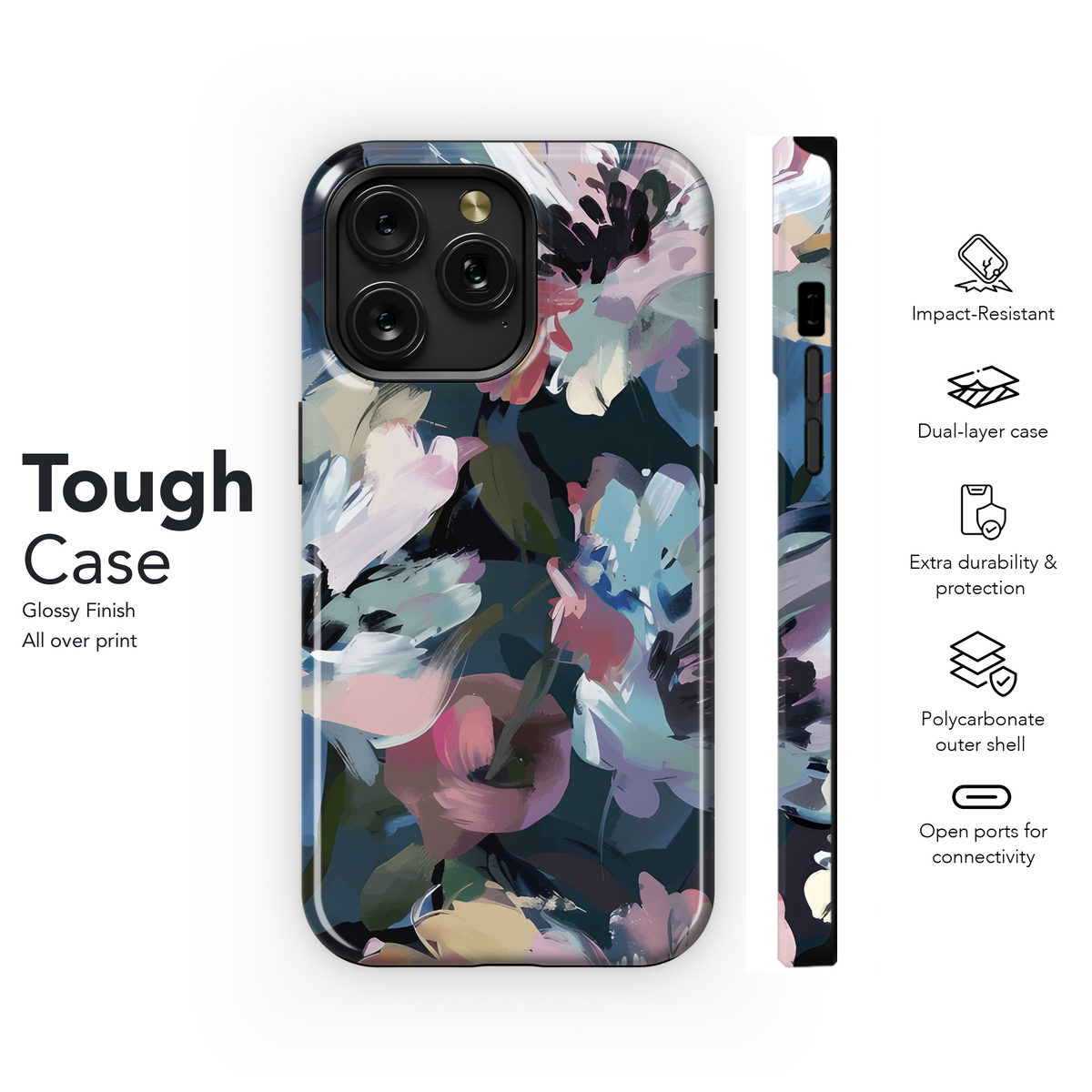 Floral Watercolor Pattern Phone Case iPhone Samsung Cover Pixel 2458 - Image 6