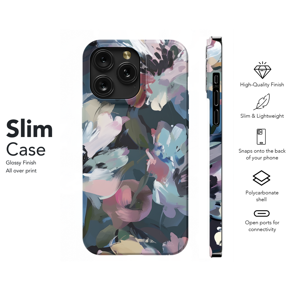 Floral Watercolor Pattern Phone Case iPhone Samsung Cover Pixel 2458 - Image 7