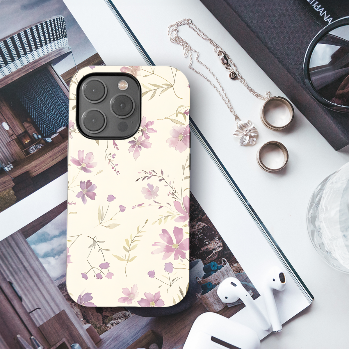 Floral Watercolor Seamless Pattern Phone Case iPhone Samsung Cover Pixel 2340 - Image 3