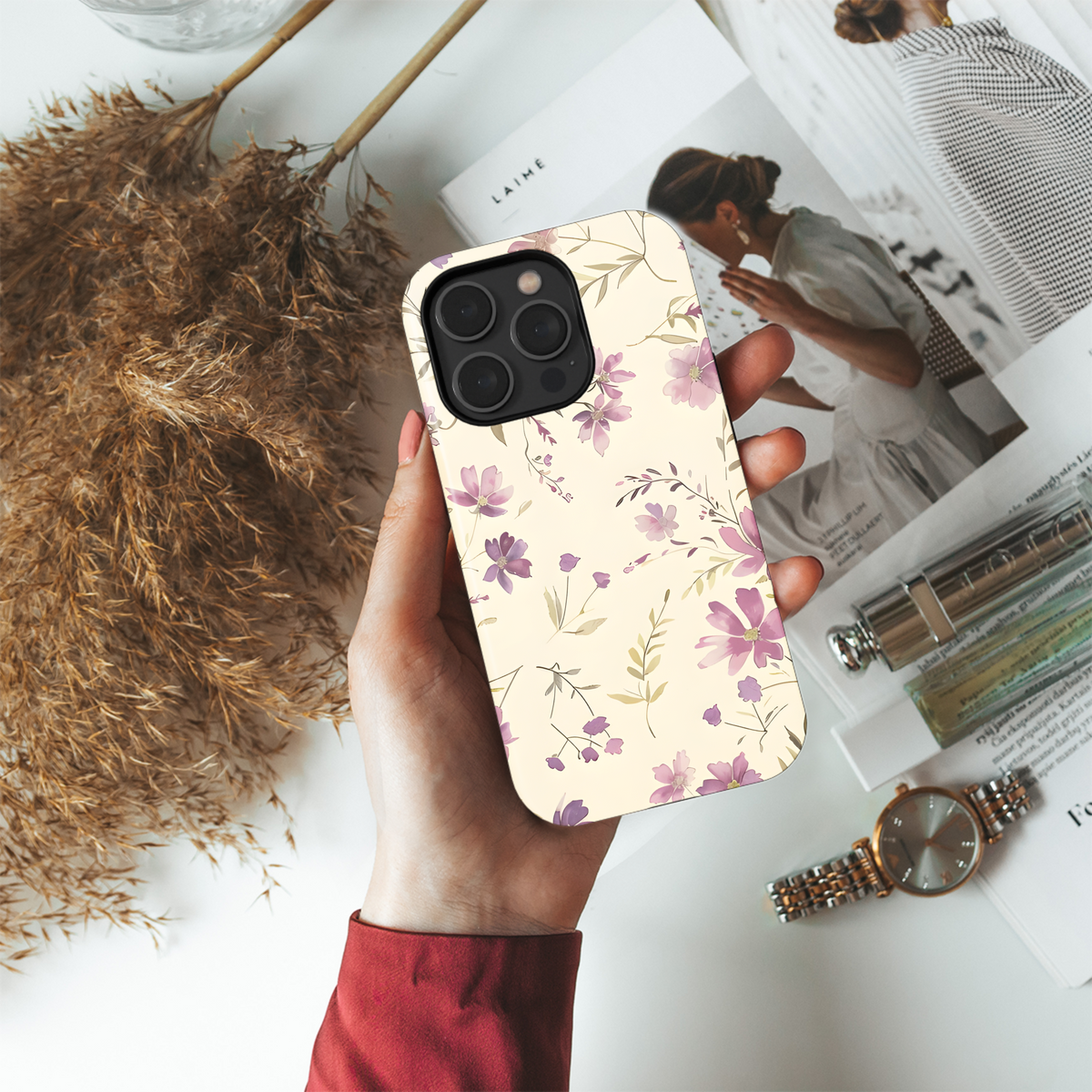 Floral Watercolor Seamless Pattern Phone Case iPhone Samsung Cover Pixel 2340 - Image 4