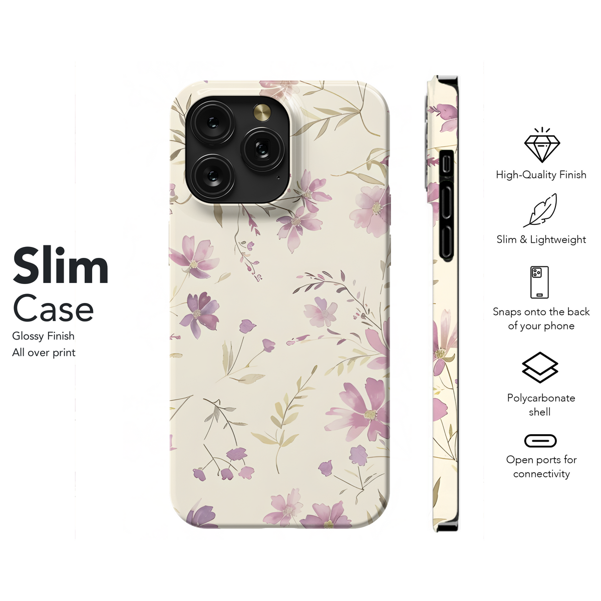 Floral Watercolor Seamless Pattern Phone Case iPhone Samsung Cover Pixel 2340 - Image 7