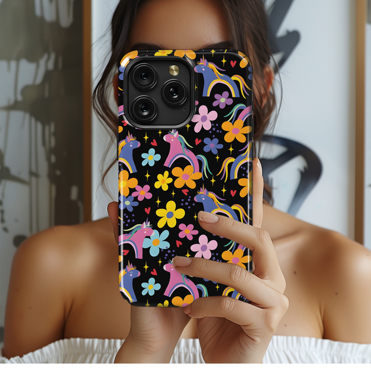 Flower Unicorn Phone Case iPhone Samsung Cover Pixel 3178 - Image 2