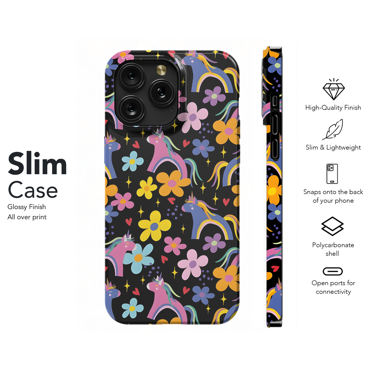 Flower Unicorn Phone Case iPhone Samsung Cover Pixel 3178 - Image 7