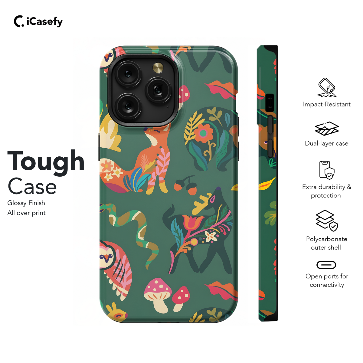 Forest animals Phone Case iPhone Samsung Pixel & More 484 - Image 5