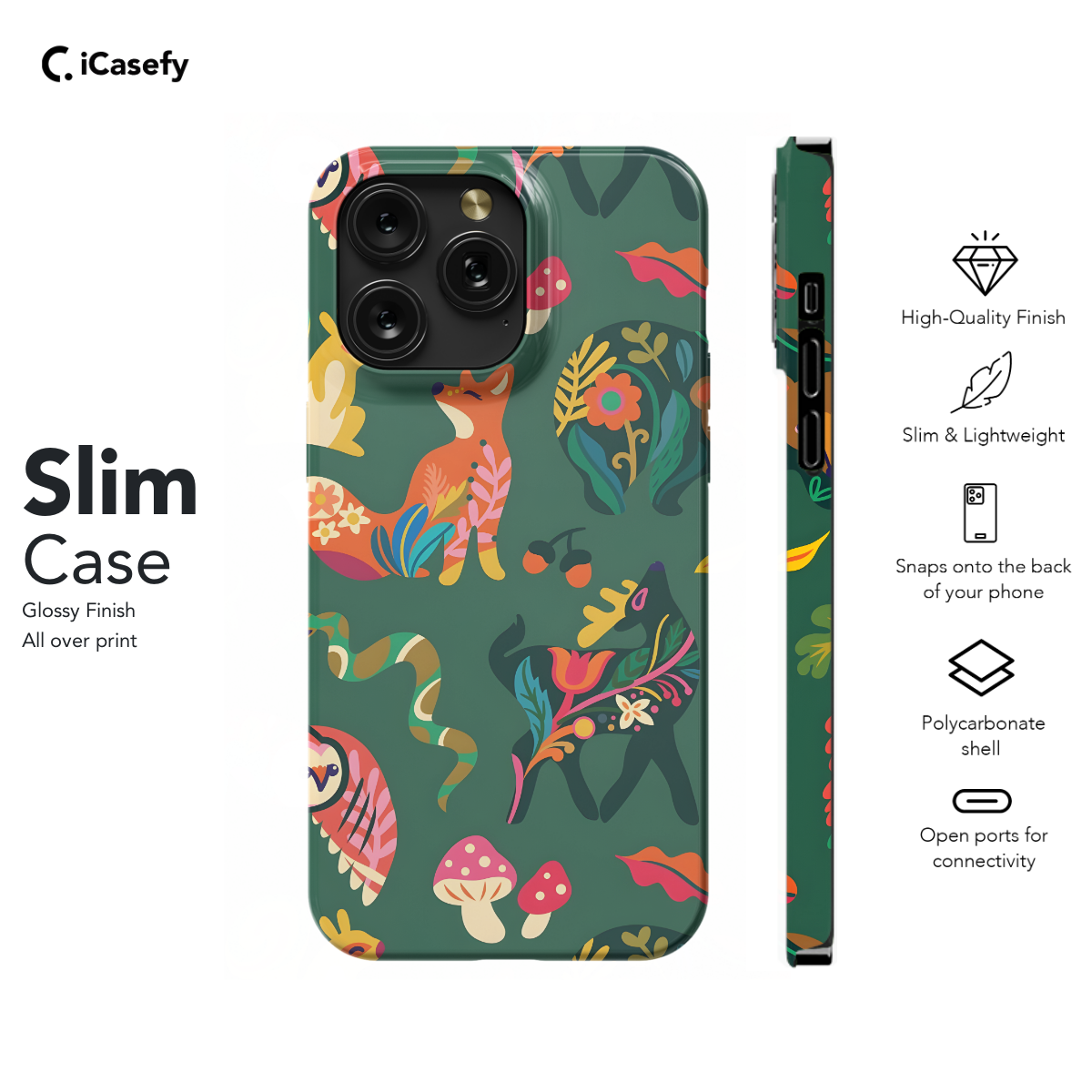 Forest animals Phone Case iPhone Samsung Pixel & More 484 - Image 6